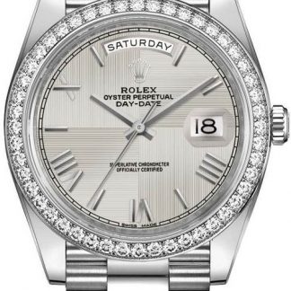 Rolex Day-Date 40 Silver Dial Men's Watch 228349RBR-0004